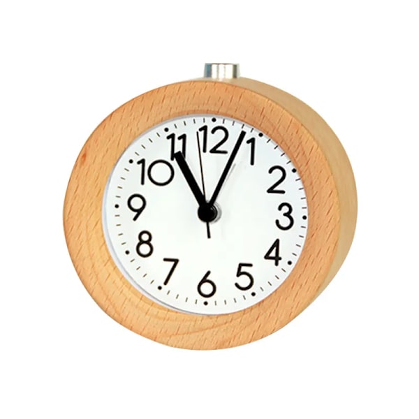 Analog väckarklocka tyst utan tickande, valbara väckningsljud med volymkontroll, nattlampa och snooze, AA-batteridriven (Grön)