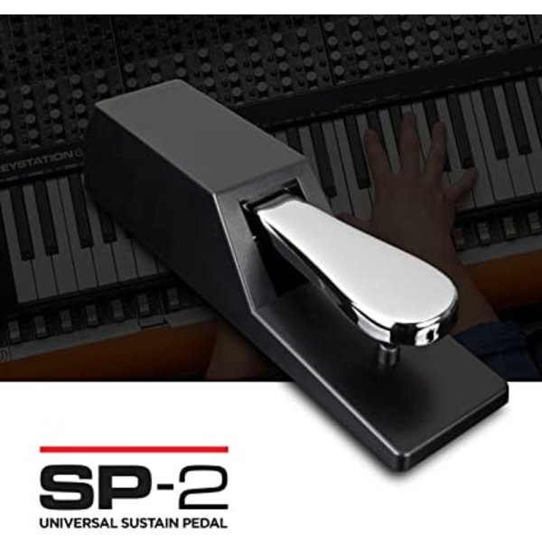 SP-2 - Universell sustainpedal med pianolikt anslag, det perfekta tillbehöret för MIDI-tangentbord, digitala pianon, elektroniska tangentbord och mer