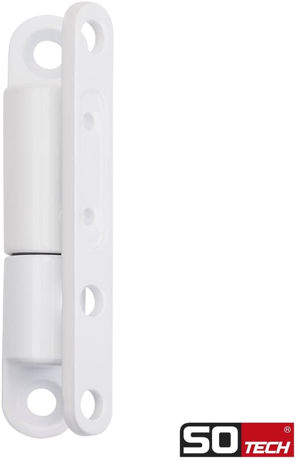 SOTECH Overflademonterede Dørhængsler 15 x 83 mm Hvid Stål, 10-pak Skruemonterede Indvendige Dørhængsler til Træ Indendørsdøre