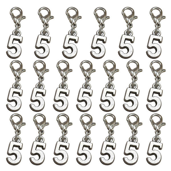 20 kpl Seosat, 5 Muotoa, Seos, Hummerilukko, DIY Arabialaiset Numerot, Ripustuskorut, Korujen Teon Tarvikkeet, Korvakoruille, 2.2 * 1.8 * 0.8cm 2.2*1.8*0.8cm
