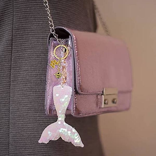 3 stk. Bi-nøglering, Sødt Rhinestone Bi- og Honningkage Nøglering Kvinder Nøglering Påskønnelsesgaver Afskedsgaver Bi-elsker Gave Valentinsdag Dimission