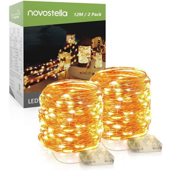 LED8 Vattentäta Batterilåda Fairy Lights, Juldekorationer Utomhus Ljuskedja, 10 Meter 100 Ljus 8 Funktioner Vattentät Batterilåda