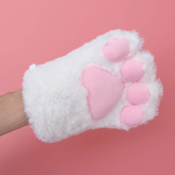 Ett sett Katte Cosplay Kostyme Hale Ører Halsbånd Poter Hansker For Halloween Karneval Jul Fancy Kjole Dekor