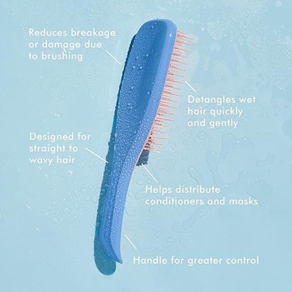 Ultimate Detangling Brush, Kuiva ja Märkä Hiusten Harja, Kaikille Hiustyypeille, Apricot Blaze