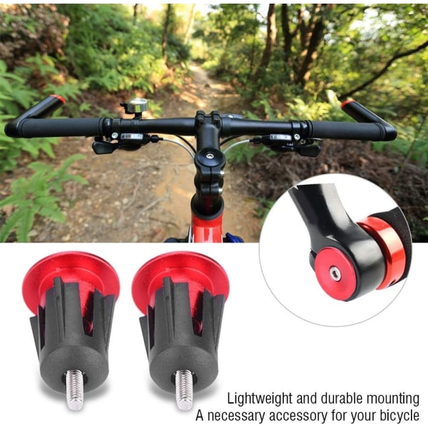 Bike Grip Plug 1.5X0.9in Bike Grips Bar End Caps Plug Aluminiumslegering Grip End Plug for sykkel for terrengsykkel for landeveissykkel styre (rød)
