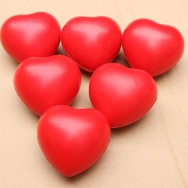 Novelty Heart Stress Ball (12Pack) Bulk - Alla hjärtans dag - för klass Alla hjärtans festfavoriter för barn, Alla hjärtans dag presenter för barn