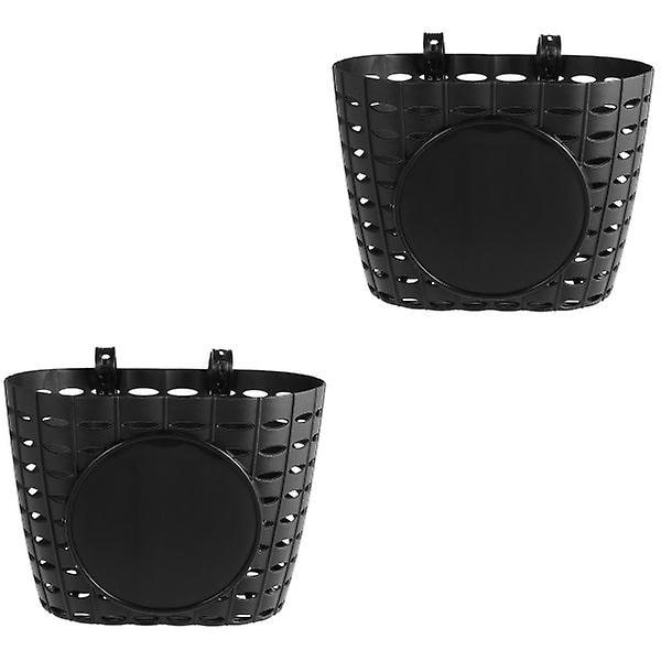 3 stk Plastbarnekurv Avtakbar Sykkel Oppbevaringskurv For Barnesykkel (svart) 2 stk 19,8X14,6X13. 2 pcs 19.8X14.6X13.1CM