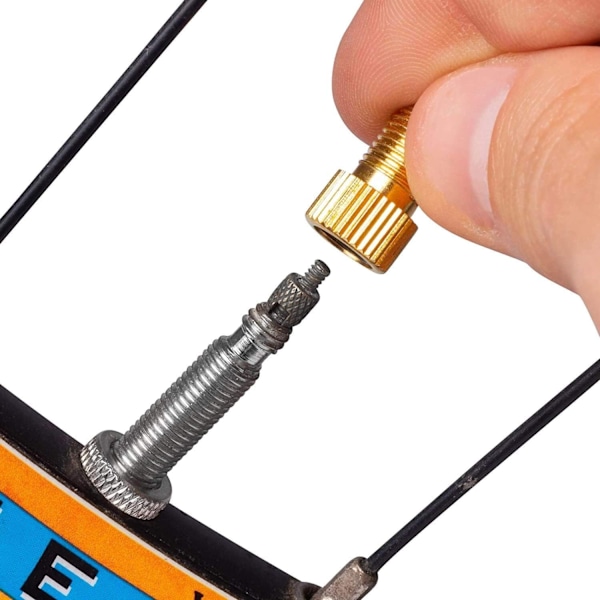 10 stk. Cykelventil Adapter, Dæk Adapter, Fransk/UK til US, Messing Materiale MTB Oppustelig - Messing Cykel Ventil Adapter