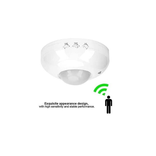 Infrarød bevægelsessensor, Sikkerhed i hjemmet Bevægelsesdetektorer Bevægelsesdetektorer Loft Infrarød sensordetektor Lyspærekontakt (1 stk, hvid)