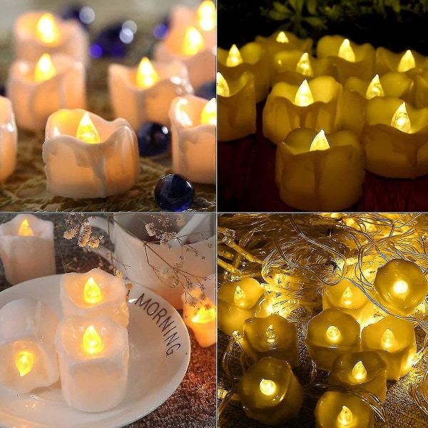 24 stk. LED Telys, Elektriske Lys, Langvarig Telys