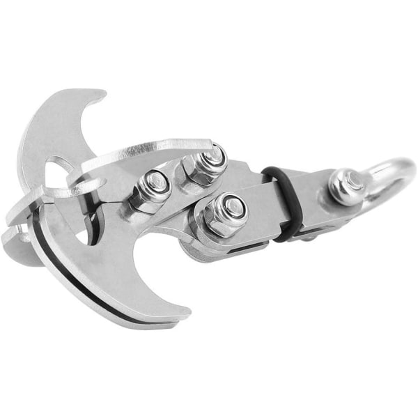 Klätterklo, Vikbart Grappling Hook i Rostfritt Stål, Klätterklo för Utomhusöverlevnad, Karabinkrok