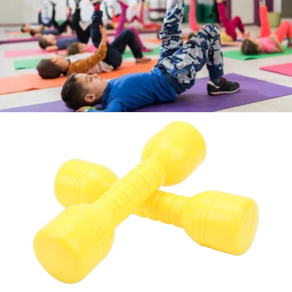 10 st Barn Hantel Leksak ABS Plast Säker Anti Deformation Barn Hantel Fitness Leksak Gul