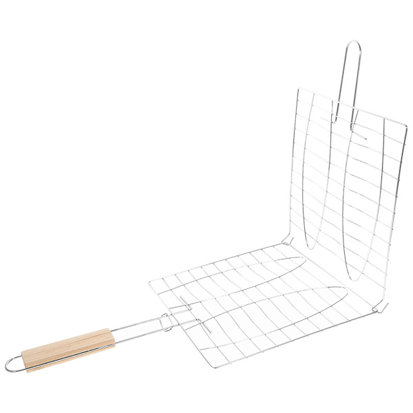 Udendørs Grill Rejespyd Grillnet Bbq Grillkurv Grøntsags Grillrist Bbq Fiskerist Bbq Klips Sort4 Black 46X22.5X1M