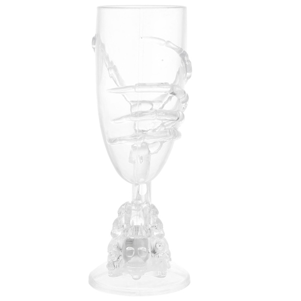 Tumbler Straw Skull Goblet Ossuary Vin Glas Steampunk Goblet Cocktail Glas Dekorativ Goblet Halloween Plastik Goblet