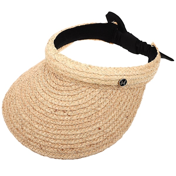 Solhat Udendørs Solskygge Hat Strand Halm Bredbremmet Hat (voksen) Brun 28X15.5CM Brown 28X15.5CM