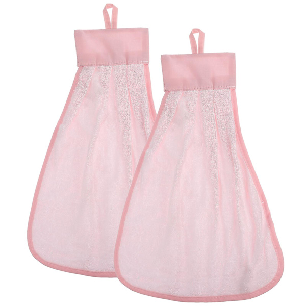 2 stk. Vandabsorberende Håndklæder Små Håndklæder Til Køkken Badeværelse Pink 40X30CM Pink 40X30CM