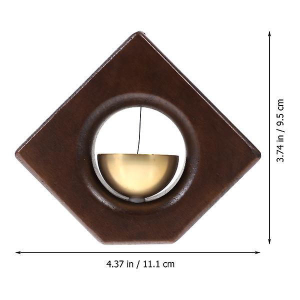 Utomhus Dekoration Farmhouse Dörrklocka Fönster Träklocka Klockspel Utomhus Magnetisk Butiksägare Brun 11.1x9. Brown 11.1x9.5cm