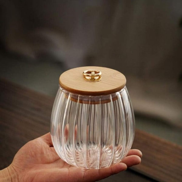 Ny Glaskrukke til Madopbevaring 750ml/25oz Transparent Glaskrukke med Lufttæt Acacia Trælåg til Madopbevaring i Køkkenet