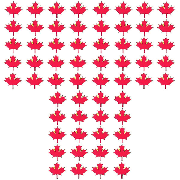 100 st Maple Leaf Broscher Metallkonst Bröstnålar Kläder Dekorativa Märken Festival Brosch Presenter 60 60 pcs 2.5X2.4CM