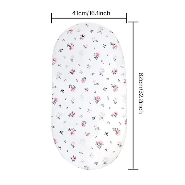 Pinnasänkyyn sopiva lakanasetti - venyvä, istuva lakanasetti pinnasänkyyn, pojille ja tytöille, unisex, erittäin pehmeä, kukallinen Flowers
