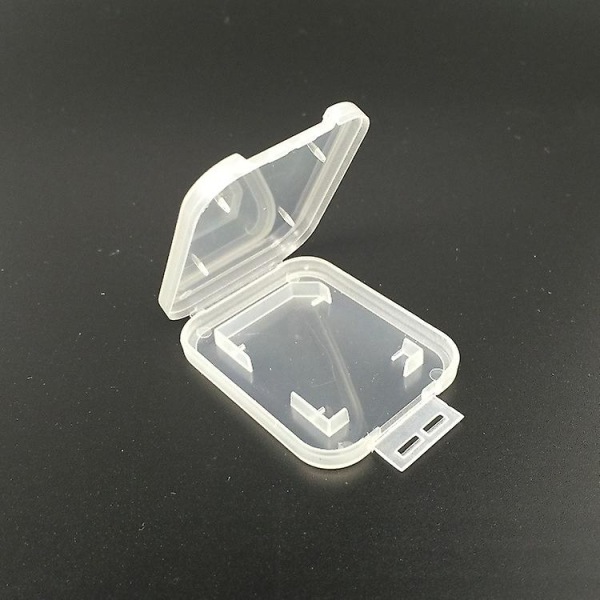 Minneskortsfodral, transparent plastförvaringslåda för kort (10 st, transparent färg)