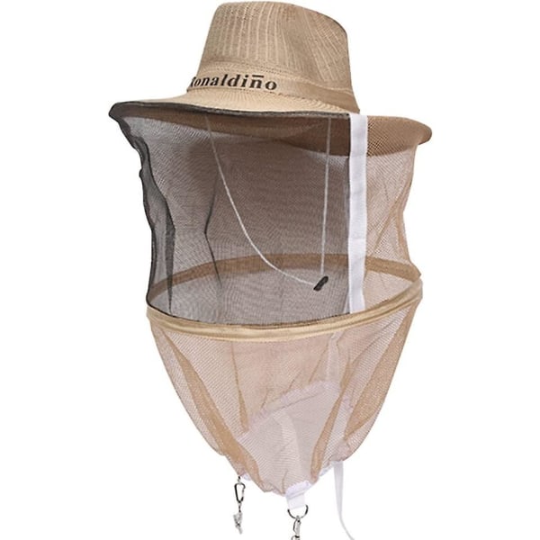 Cowboyhatt for birøkt, myggnett, bie, hodehette