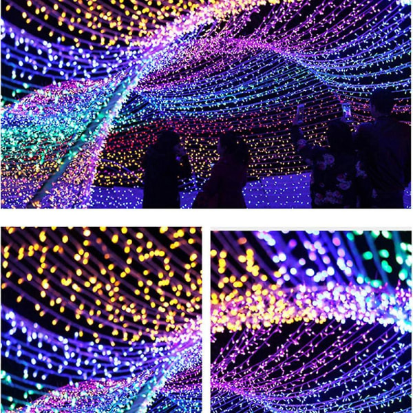 100m 1000 Led Jul Led String Lights Udendørs Bryllupsfest Fairy Lights Bryllupsfest String Lights Multicolor