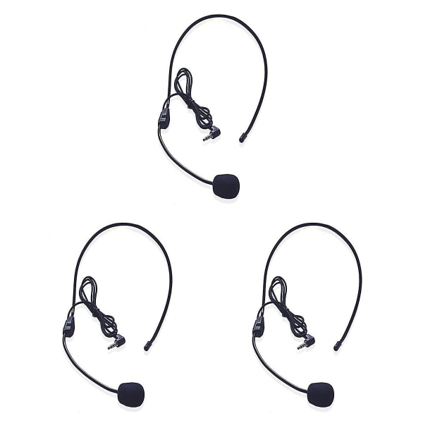 3st multifunktionshögtalare Mikrofon Bärbar trådbunden röstförstärkare för lärare Försäljare 3 st 3pcs