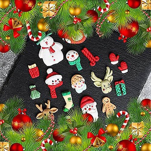 2 stk Fondant Silikonforme, 14 Hulrum 3D Jule-Snefnug Sukkerkunst Kagedekoration Cupcake Topper Håndværksprojekter Tyggegummipasta Polymer Harpiks Ler M