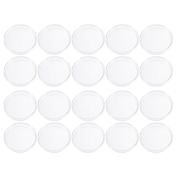 20 kpl Läpinäkyviä Petrimaljoja Muoviset Petrimaljat Laboratorioviljelyyn HiivilleLäpinäkyvä7X7XM Transparent 7X7XM