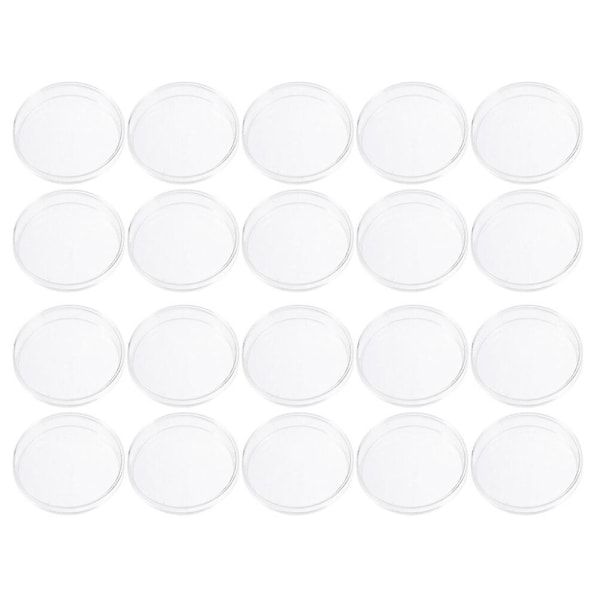 20 st Transparenta Petriskålar Plast Petriskål För Laboratoriekultur JästTransparent7X7XM Transparent 7X7XM