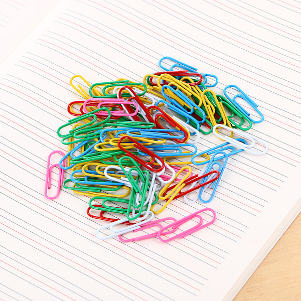Papperclips, Medium Stora Färgade Pappersclips, Pappersclips Blandade Färger, Pappersclips för Pappersarbete Kontor Skola och Personligt Användning