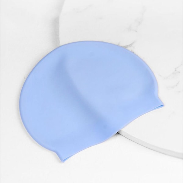 Nordisk blå cap för vuxna , silikonbadmössor Sträckbar cap Bekväm badmössa för vuxna Ungdom Kvinnor Flickor