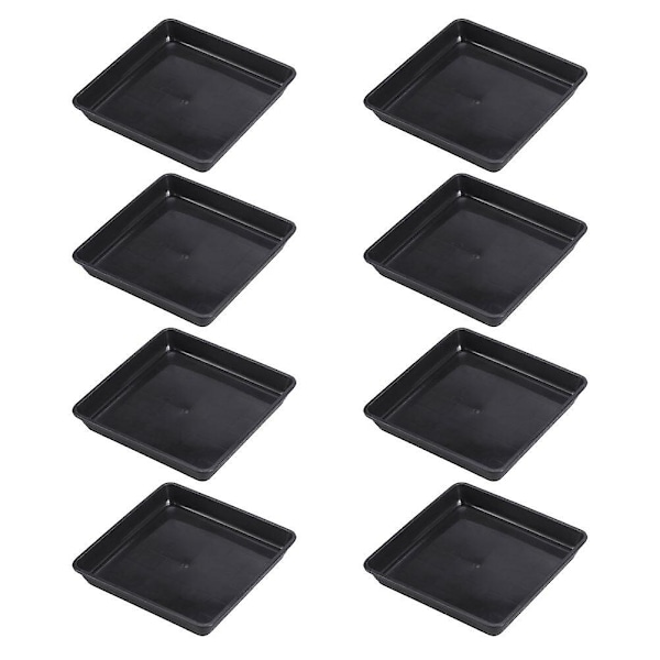 8 kpl Pyöreät Ruukkujen Viemärilaatat Alustat Kukkaruukkujen Alustat Kukkaruukkujen Alusta Yksittäinen Alusta Puutarhan Taimikasvatusalusta Musta 12X2.2CM Black 12X2.2CM
