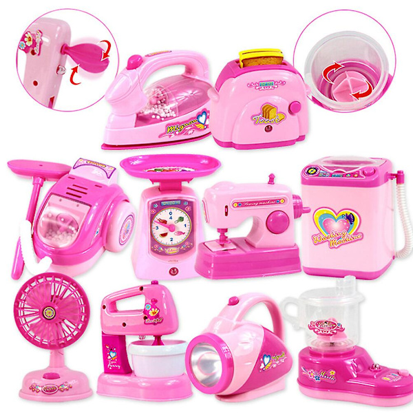1 stk Mini Simulert Brødbaker Små Apparater Kjøkken Bakermaskin Leke Uten Batteri For Barn (Tilfeldig Farge) Rosa Pink