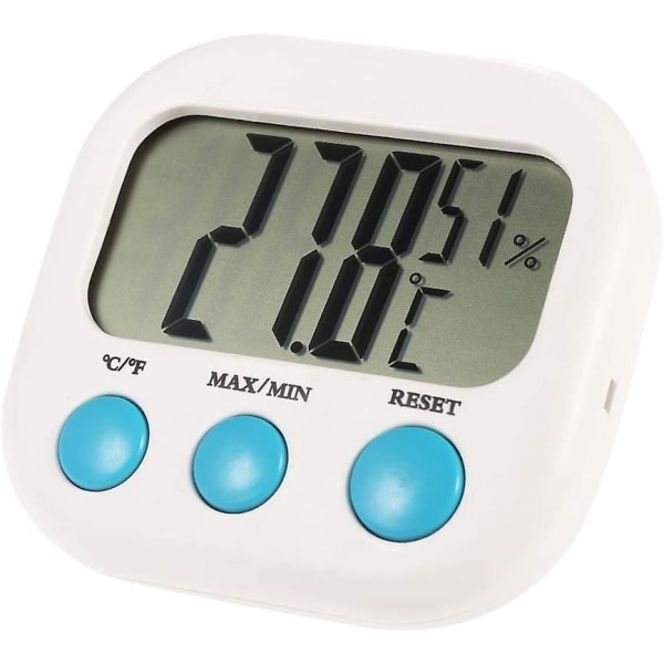 Wuzhou værstasjon LCD digitalt termometer Hygrometer Temperatur Fuktighetsmåler Måler 1 stk