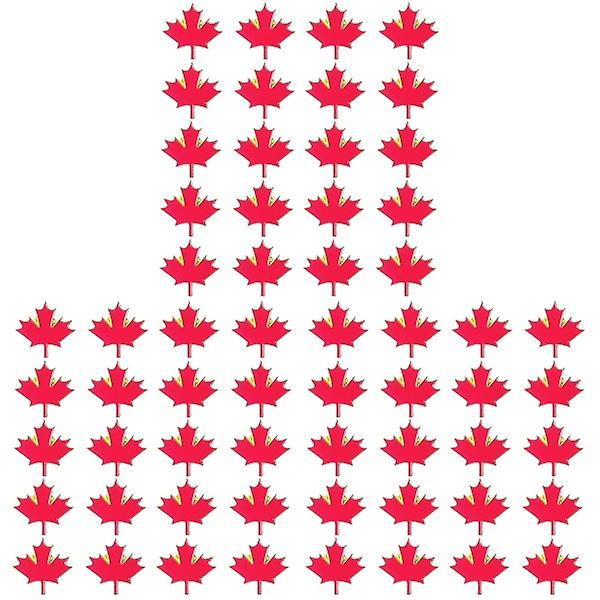 100 st Maple Leaf Broscher Metallkonst Bröstnålar Kläder Dekorativa Märken Festival Brosch Presenter 60 60 pcs 2.5X2.4CM
