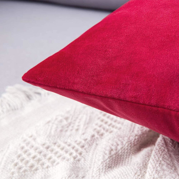 Sett med 2 fløyels putetrekk Dekorative sofa putetrekk Supermyk myk komfortabel dekorasjon Hjem Stue Soverom For sofa 40x80cm Rosa