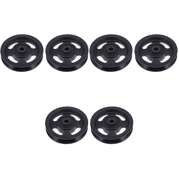 6 stk Plastlager Hjul Praktisk Jernkjerne Hjul Treningsutstyr Tilbehør 6 stk 10X10CM 6 pcs 10X10CM