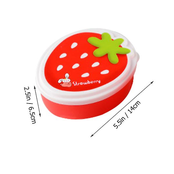 4 stk. Grøntsagsbeholdere Køleskabsmad Bento Box Snack Opbevaringsbeholder Måltids Bento Box Rød 14X11X6.5CM Red 14X11X6.5CM