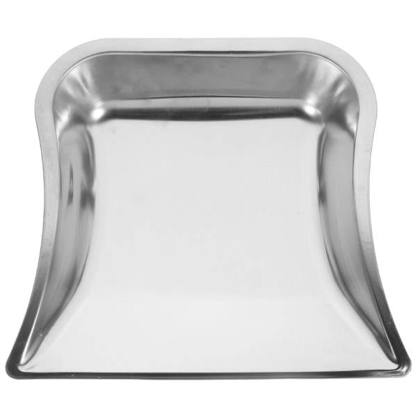 Husholdningsaffaldsskovl i rustfrit stål, affaldsopsamler, holdbar støvsuger, praktisk rengøringsskovl, sølv2 Silver 24X22.5X5CM