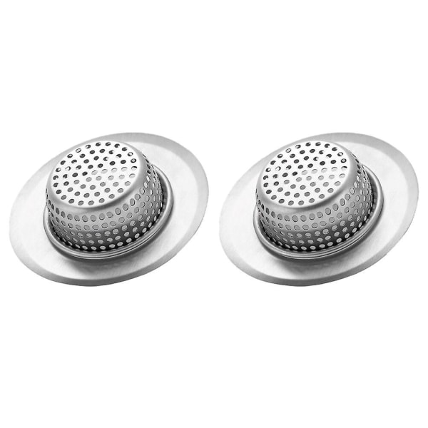 Rustfritt Stål Sil Sink Sil Kurv Sink Sil Bad Filter Sink Sil 2stk 11,4x3cm 2pcs 11.4x3cm