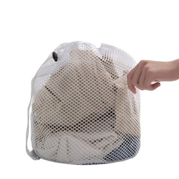 Sæt med 3 Store Vaskesække, Mesh Vaskesække med Træk snor, Holdbar Vaskesæk til Fine Tøj, Garment Vaskesæk i Mesh
