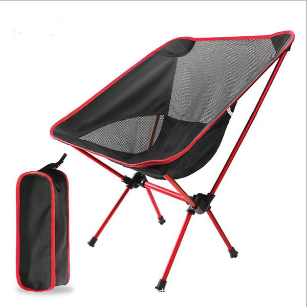 Campingstol, justerbar strandstol, sammenleggbar campingstol er lett og lett, kan brukes til ryggsekk/piknik/fiske