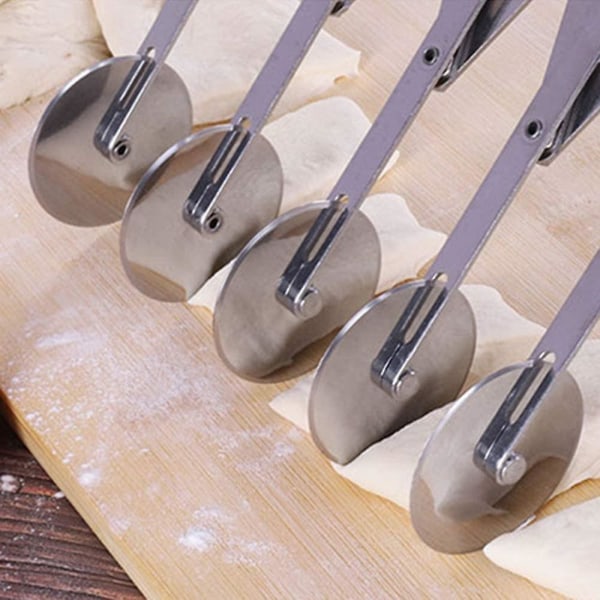 Dej Cutter Kagedeler, Rustfrit Stål 7 Hjul Justerbar Dej Hjul, Multifunktionel Rustfrit Stål Dejdeler Skærehjul Pizza Cutter5 5