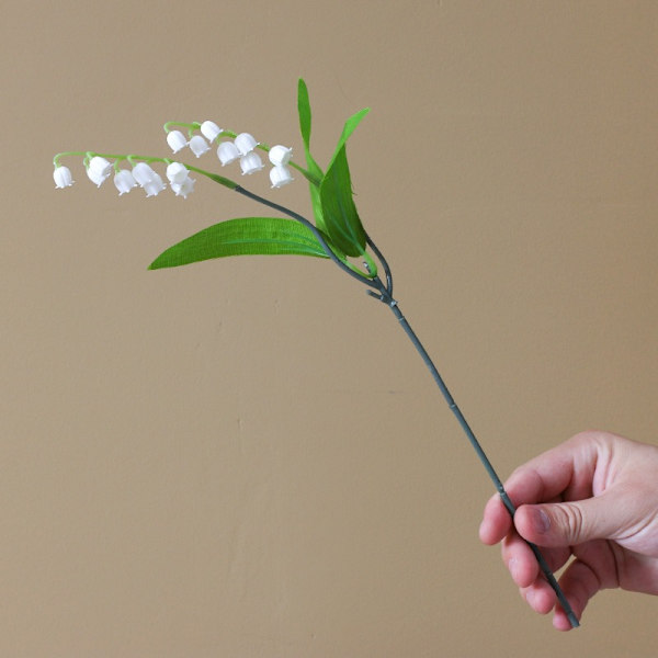 20 st konstgjorda liljekonvaljer, konstgjorda vita blommor, vindspel, orkidébukett, majblommor för hemmet, bröllop