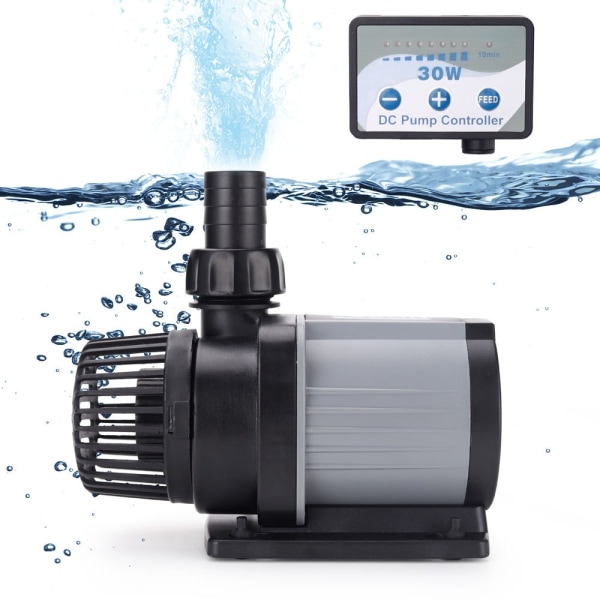 Akvarium 24V DC Vannpumpe med Kontroller, Neddykbar og Inline Returpumpe for Fiskedam, Akvarier, Fontener, Sump, Hydroponikk, P