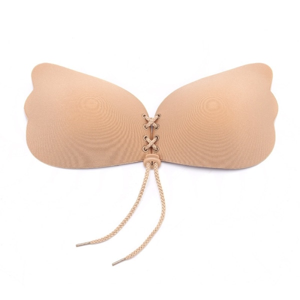 Klibbig Push Up Limlös BH Osynlig Bröstvårtsskydd Strapless BH Exklusiv för bröllopsklänningar C