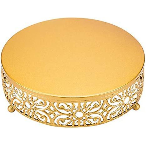 10 Tommer Kagefad, 25, Bryllupskagefade Guld Kagefad, Elegant Dessert Display Stativ, Metal Cupcake Stativ Til Fest/bryllup/fødselsdag/aften(gul