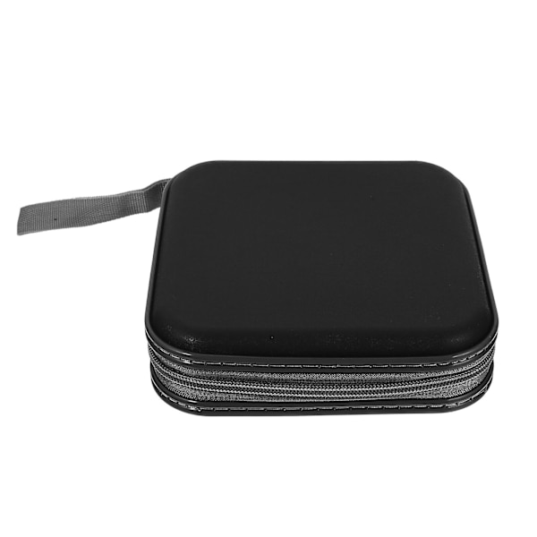 1 stk 40 Kapacitet Cd-etui Film Hjem Cd Opbevaringspung Bærbar Dvd OrganizerSort15.5x15.5cm Black 15.5x15.5cm